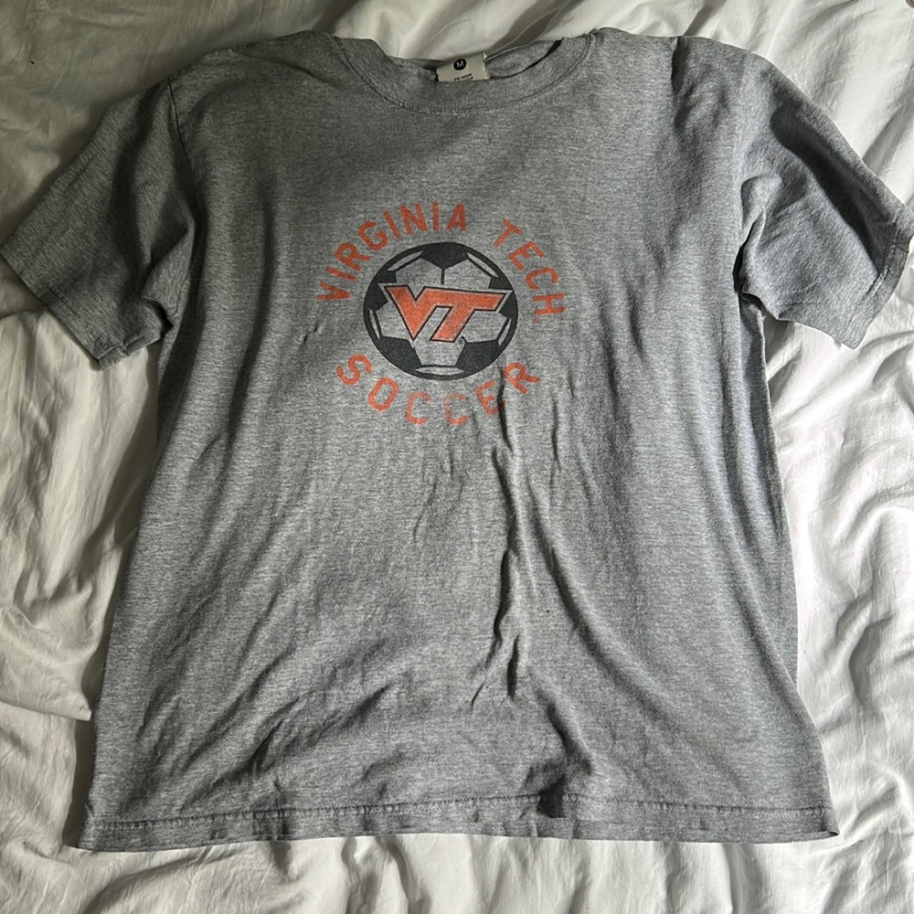 Virginia tech soccer grey t shirt